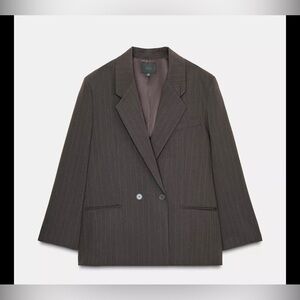 ZARA OVERSIZED PINSTRIPE BLAZER SMALL